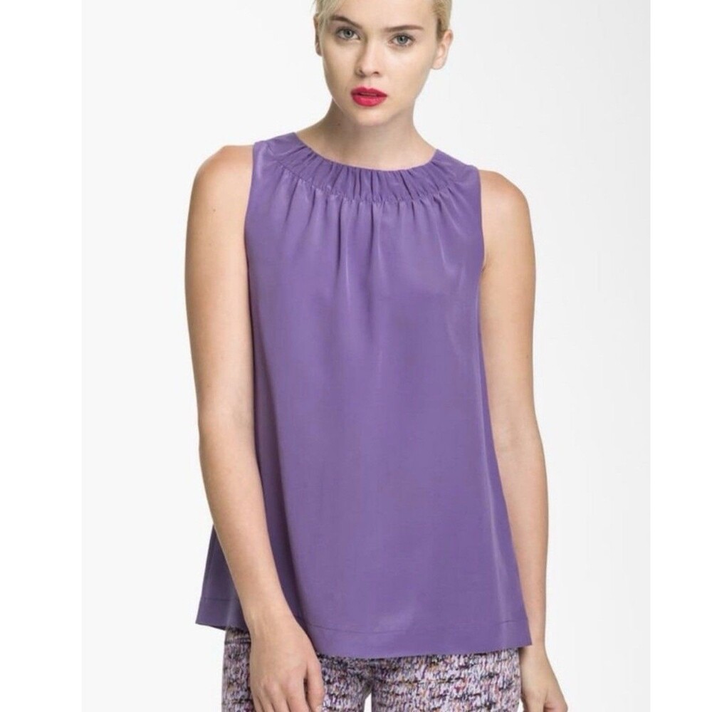 Marc by Marc Jacobs Silk Sleeveless Blouse Purple Lilac Office fairy Top Shirt